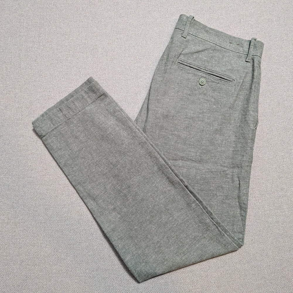 J.CREW 484 Mens Pants Slim Gray 32x36 Knit Stretch Breathable Pockets Belt Loops